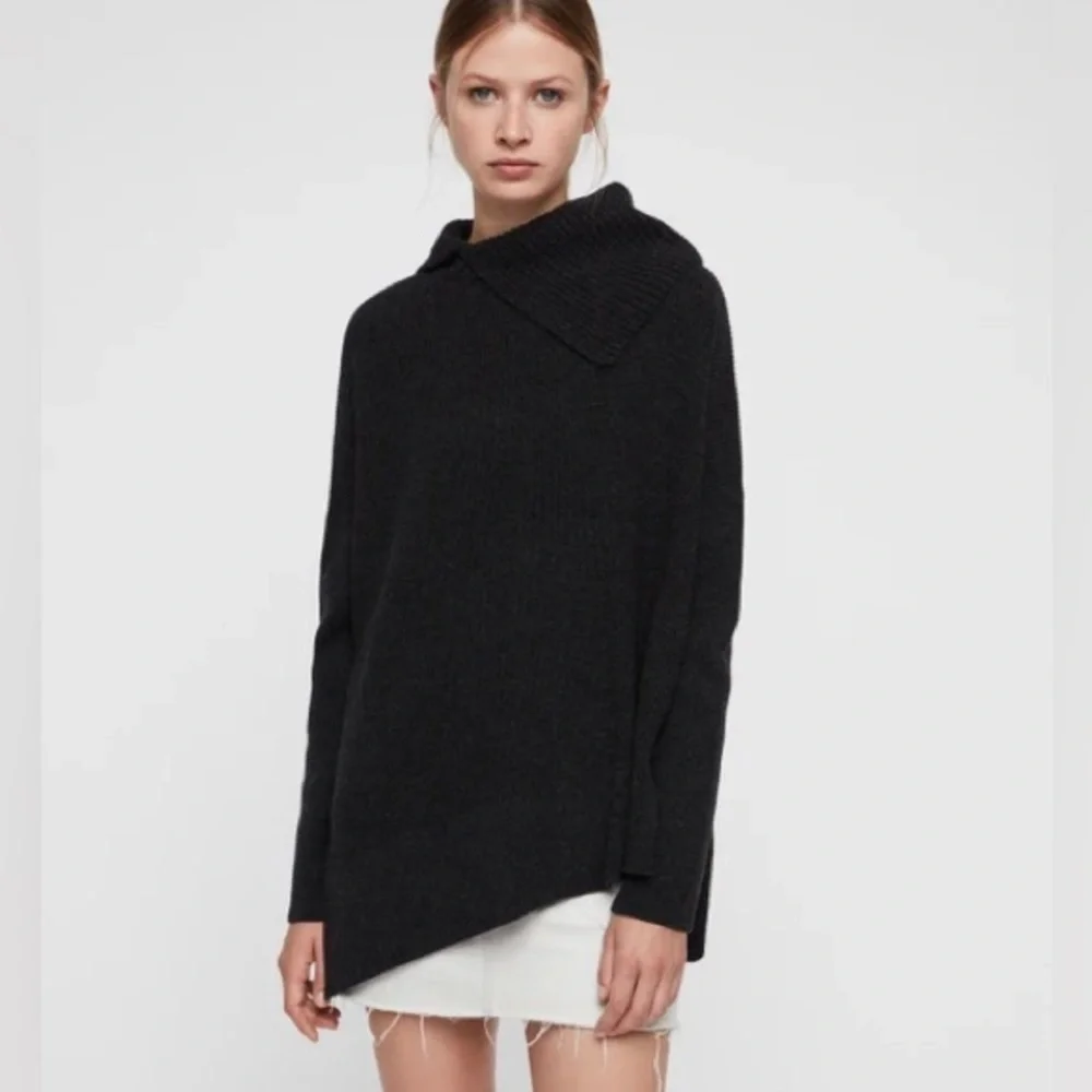 NWT All Saints Hettie Jumper in Black Marl Size Extra Small XS - Picture 2 of 10